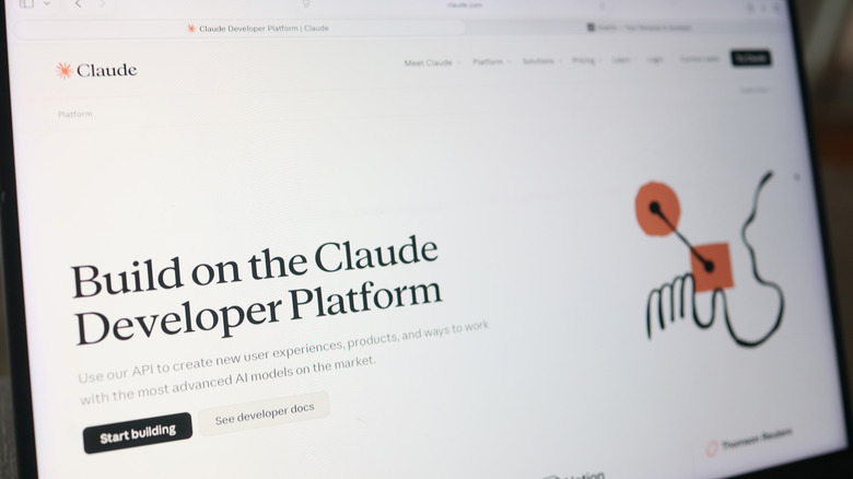 Web browser open to the Claude Developer Platform page on a computer.