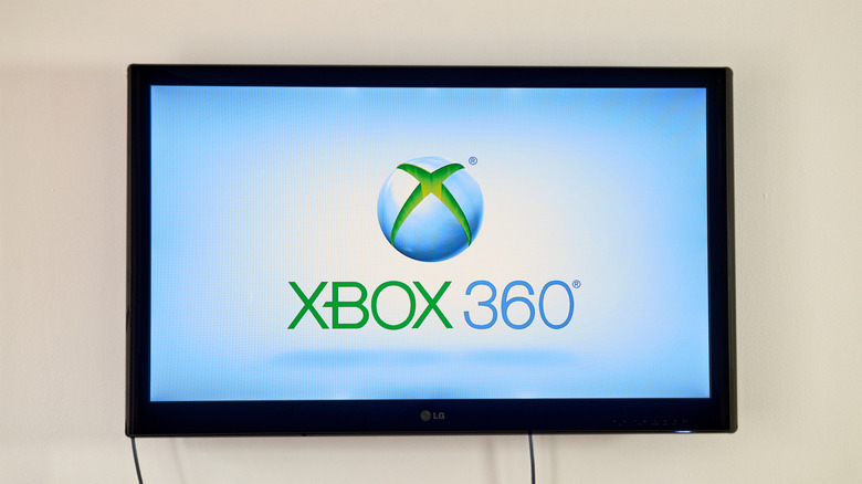 Xbox 360 logo on an LG TV