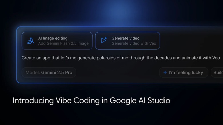 Vibe coding apps with Google AI Studio.