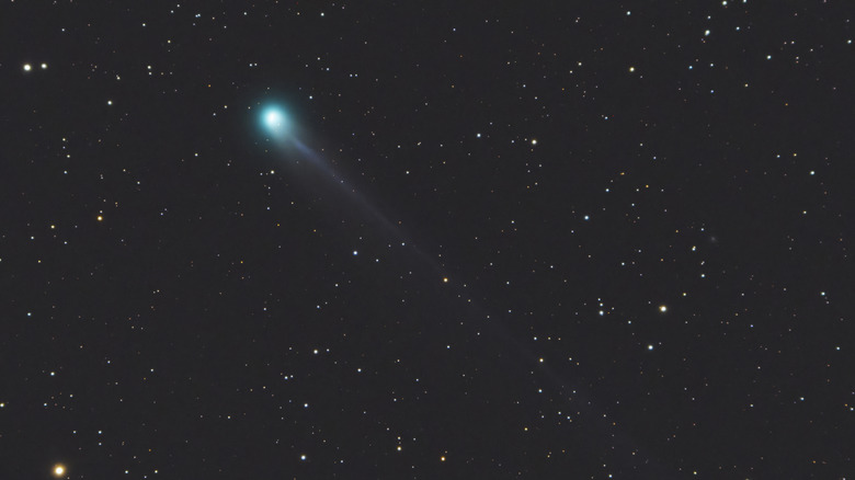 a comet in space