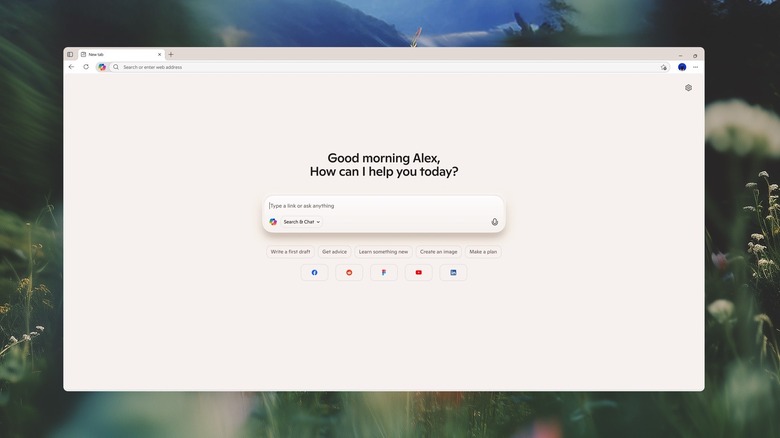 Copilot Mode composer in Microsoft Edge.