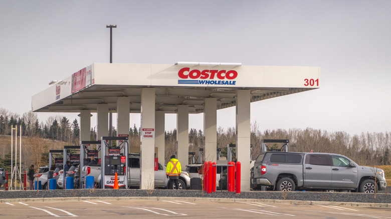 A Costco gas station.