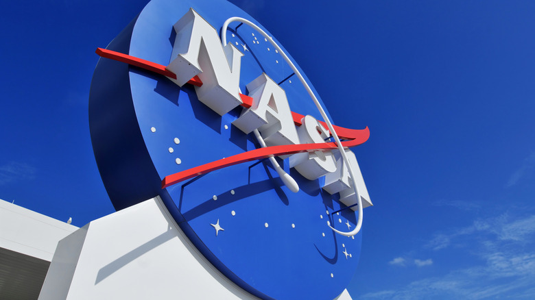 Nasa logo at the Kennedy Space Center