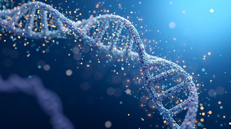 3D illustration of DNA strand