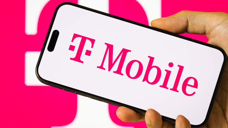 the T-Mobile logo on a smartphone