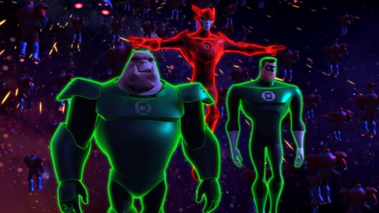 Kilowog, Razer, and Hal Jordan in Green Lantern: The Animated Series