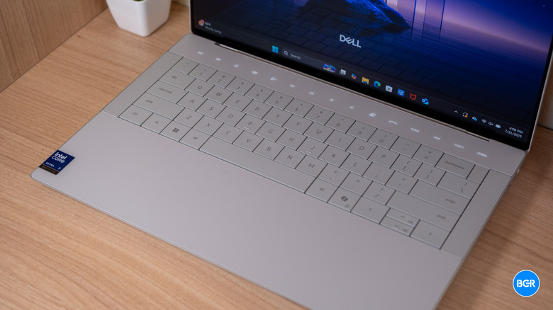 Keyboard and touchpad of the Dell 14 Premium