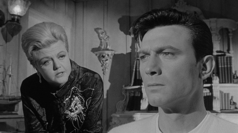 Eleanor (Angela Lansbury) looking at Raymond (Laurence Harvey) in "The Manchurian Candidate."