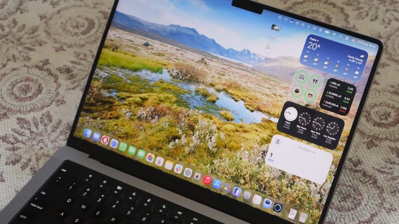 MacBook Pro running Portal app