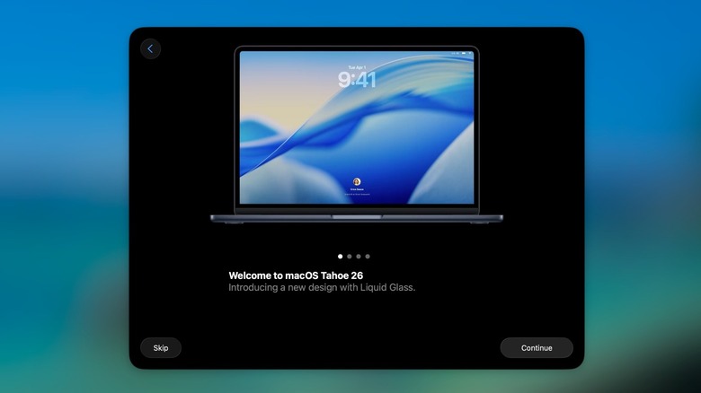 New splash screen on macOS Tahoe beta reveals a MacBook without notch