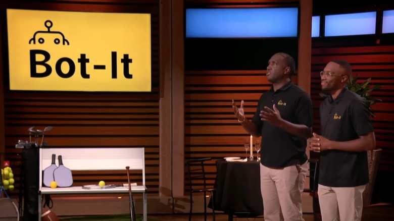 Founders Maurice Bachelor and Joel Griffith begin their pitch for Bot-It on Shark Tank