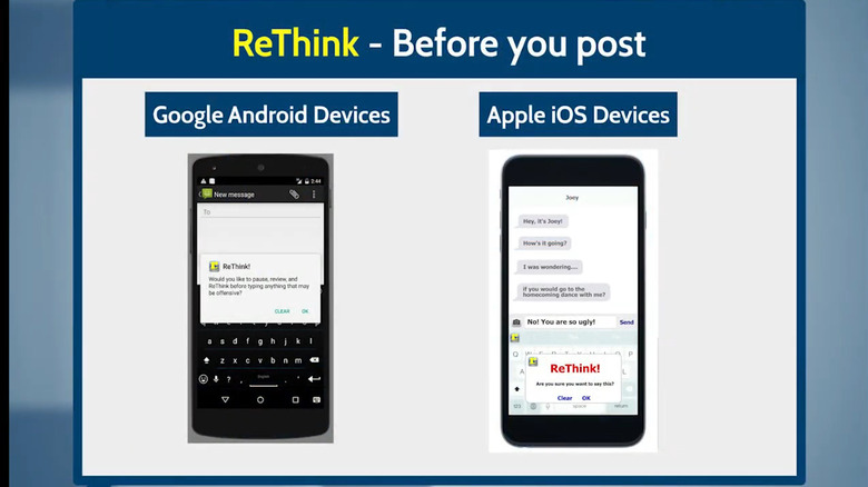 Illustration of what ReThink on iOS and Android devices as showcased during a 2017 presentation