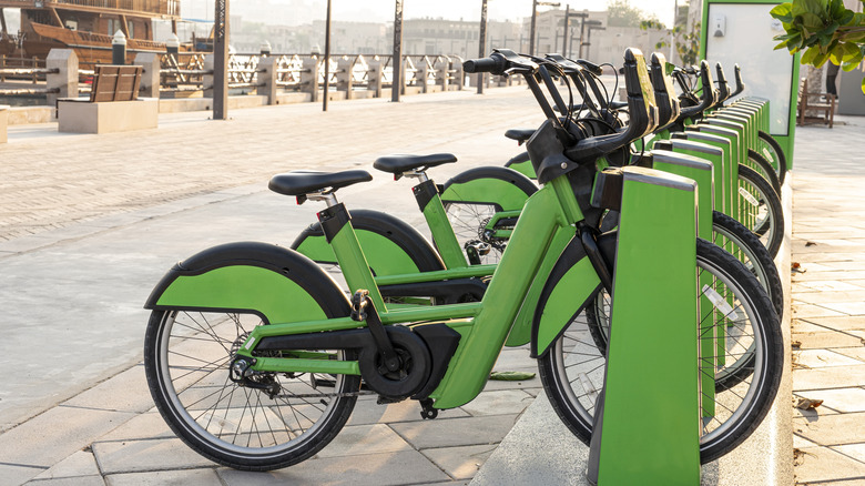 electric bikes in a city