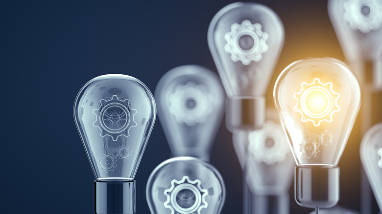 Concept image of a bright lightbulb for science and invention