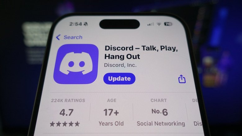 discord app on an iphone
