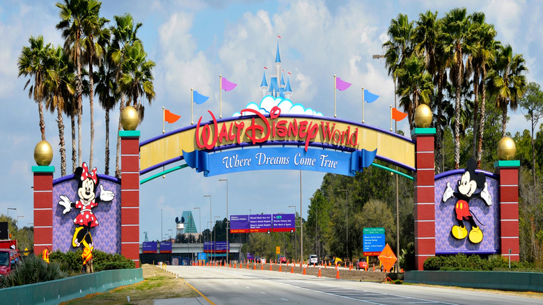 The entrance to Walt Disney World in Orlando