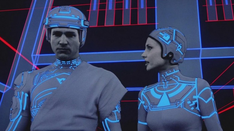 Lora looking at Alan in "Tron."