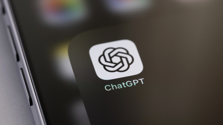 ChatGPT on a screen smartphone