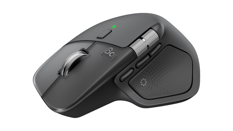 The Logitech MX Master 4 against a white background
