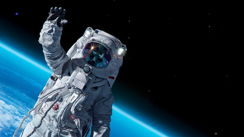 an astronaut in space