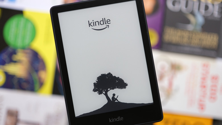 Amazon Kindle screen with logo