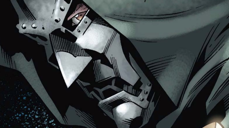 Doctor Doom looking out the side of his mask