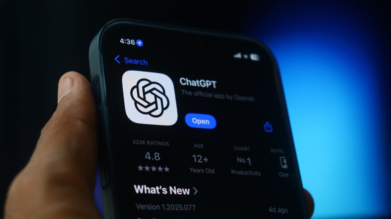 ChatGPT app on smartphone