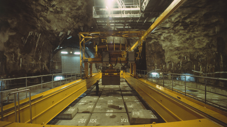 an underground nuclear waste storage facility