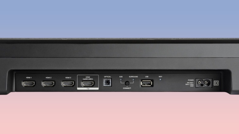 The back of Polk Audio Magnifi Max AX soundbar