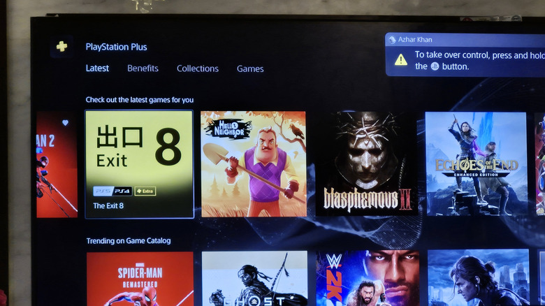A TV displaying PlayStation Plus subscription service on the PlayStation Store
