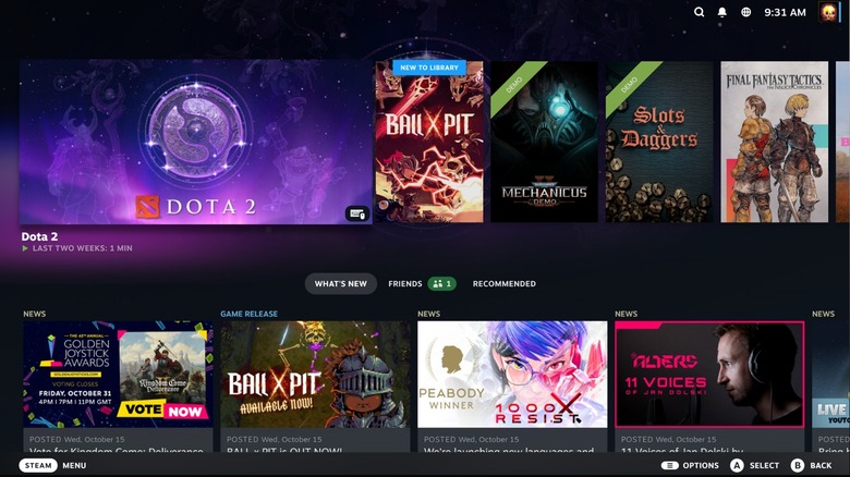 A screenshot of Steam Big Picture Mode