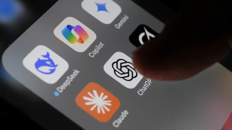A person tapping on the ChatGPT app icon on mobile.