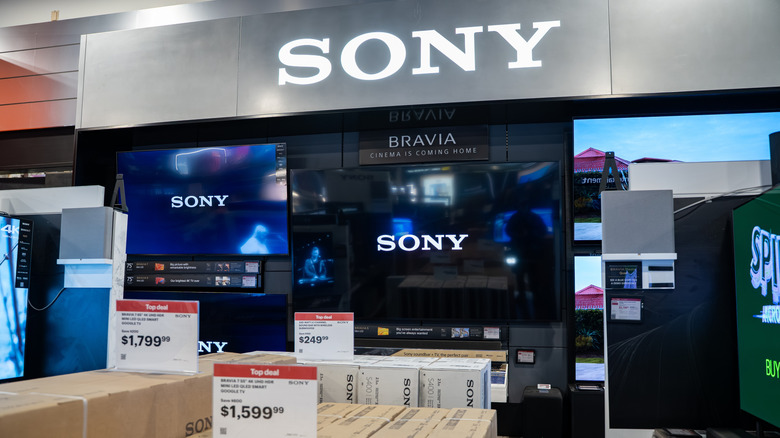 TVs on display at a retail store