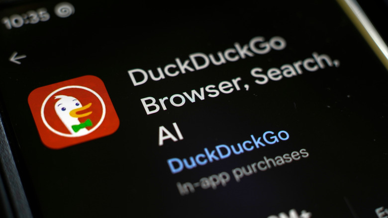 DuckDuckGo on a mobile device