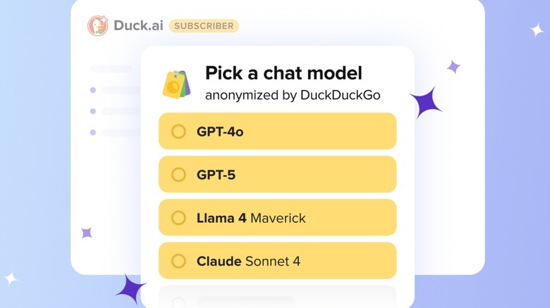 DuckDuckGo's AI lets you pick from different AI models