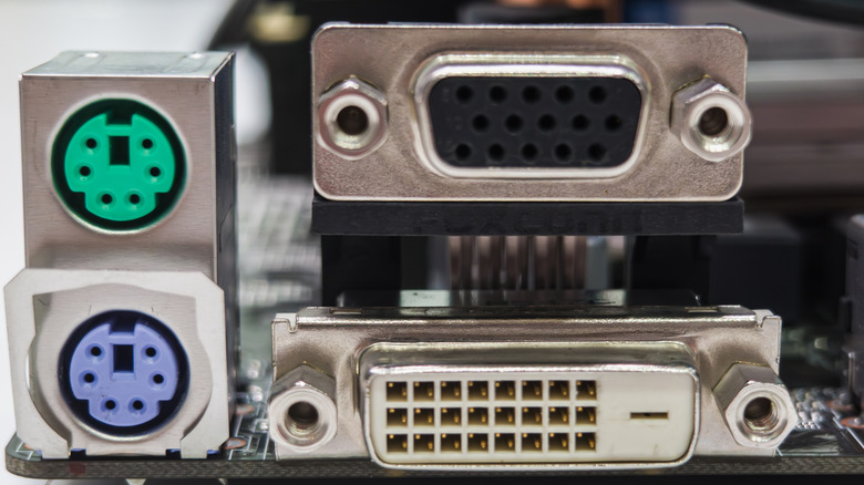VGA and DVI ports