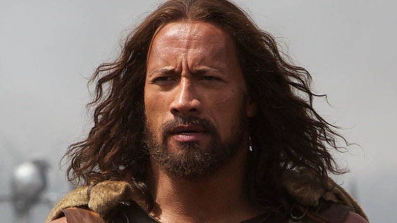 Hercules (Dwayne Johnson) sporting a beard