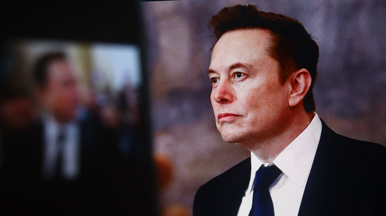 Side profile of Elon Musk