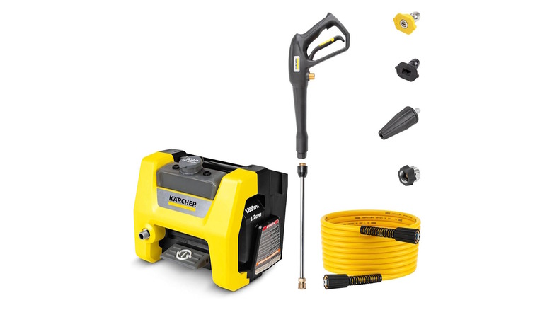 Karcher K1800PS Cube Electric Pressure Washer with included accessories