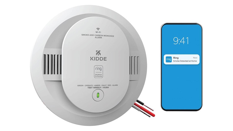 Kidde Smart Smoke and Carbon Monoxide Detector with phone and ring app notification