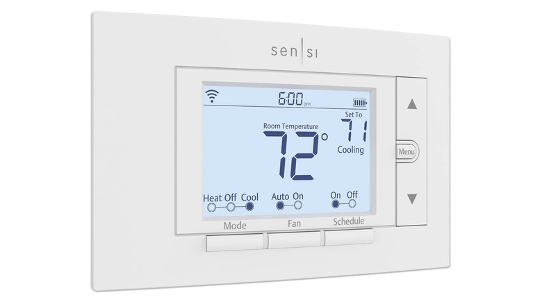 Sensi ST55 Smart Thermostat with LED display on