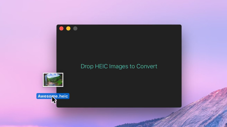 promotional image showing the HEIC converter app on Mac