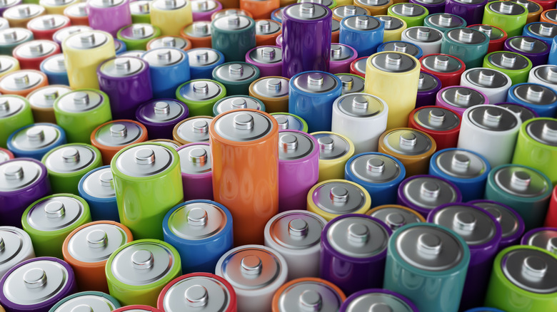 An assortment of lithium-ion batteries