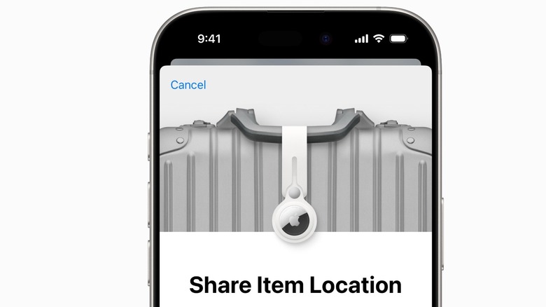 AirTag's Share Item Location feature on iPhone