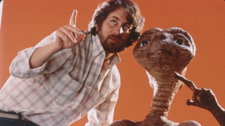 Spielberg pointing with E.T.