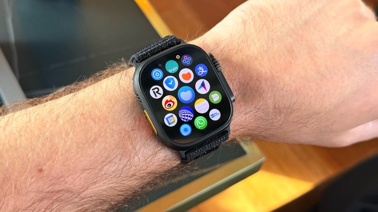 An Apple Watch Ultra 2 on a man's wrist
