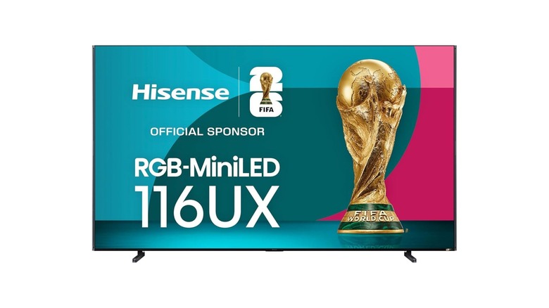 116ux hisense tv on white background