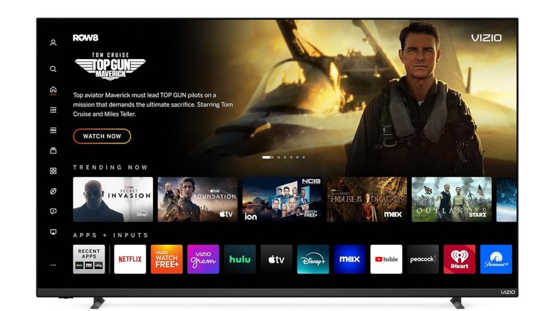 Vizio TV displaying the UI home screen