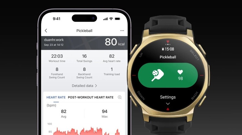 Tracking pickleball workout data on a smartwatch