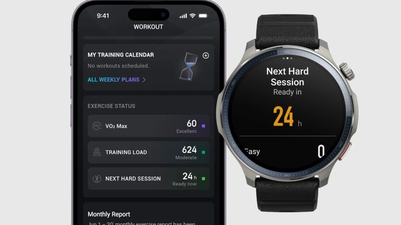 Data tracking for hard workouts on an Amazfit watch